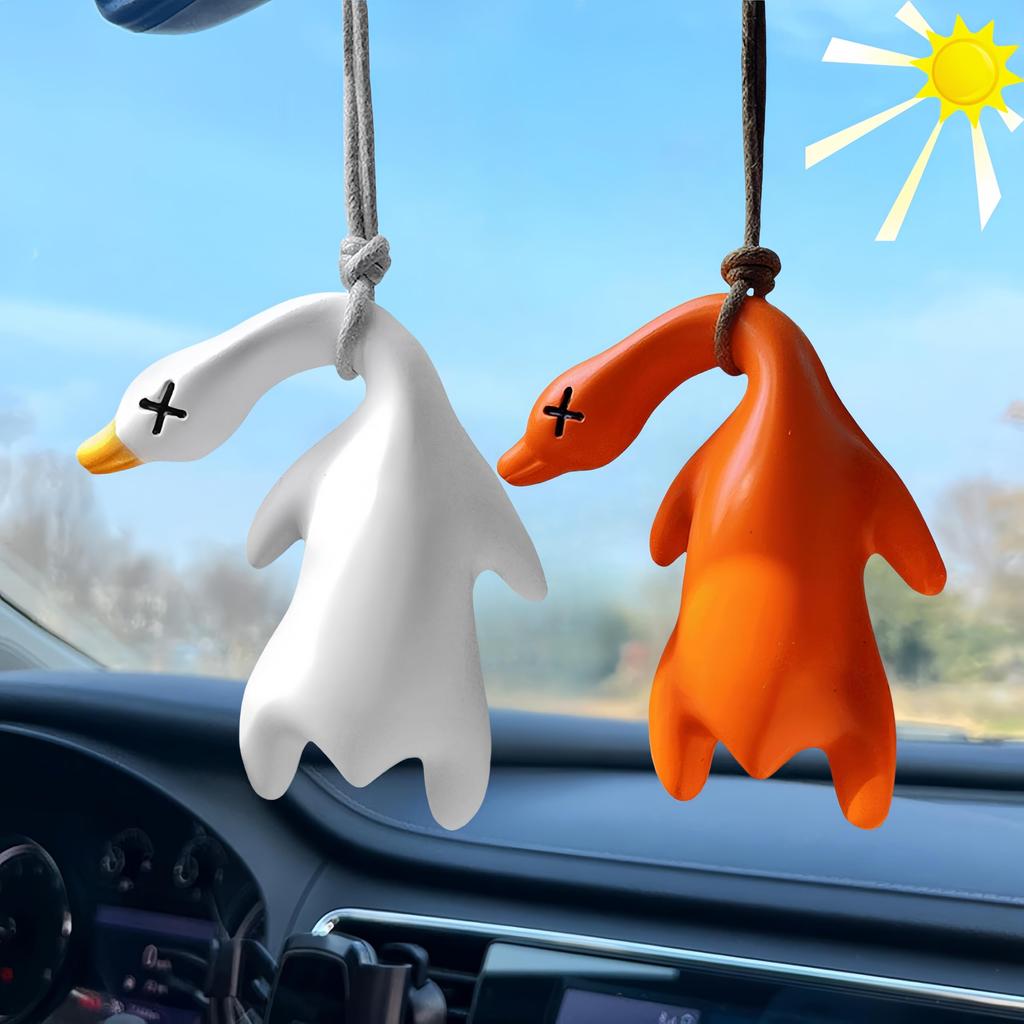 Korekaou Car Decor Changing Color Roast Duck Pendant Car Interior Cute Decoration Hanging Car