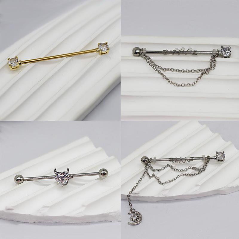 Gaibei Европейский и Американский Трансграничный Пирсинг Уха Перемычки и Кости Цепочки Ногтей