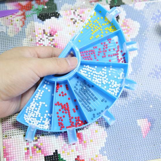 Прочный поднос для рисования с искусственным алмазом в форме веера легкий, держите аккуратно