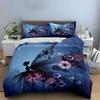 Fairy Floral Decorative Set Bedding Set with 1 Duvet Cover 2 Pillowcases Single Double King Queen, Gift
