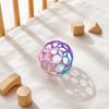 Baby Teething Rattle Ball, Sensory Grasping Ball with Holes for Fine Motor Skills Training, Infant Toddler Toy