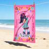 Custom Name Frozen Fantasy Stylish Digital Printing Beach Towel Quick‑Drying Absorbent Blanket for Beach Pool Gym Travel