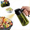 2-in-1 Dark Glass Oil Sprayer Olive Oil Dispenser Black Lightproof Oil Sprayer for Cooking Salads and Barbecues Barbecue Tools