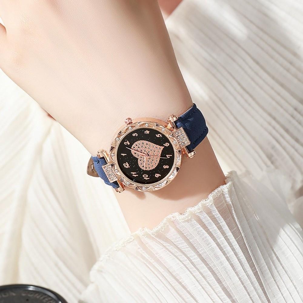 Casual Electronic Watch Leather Strap Wrist Watches Fashion Quartz Wristwatches Women