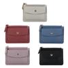 Multifunctional Leather Coin Purse Square Short Credit Card Holder Zipper Short Wallet Travel