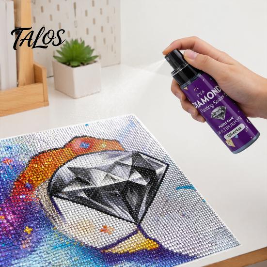 Защитный спрей для поделок, Спрей-герметик Diamond Art, Быстросохнущий, Стойкий, Прозрачный защитный клей, Усиливающий блеск слой для поделок DIY, пазлов