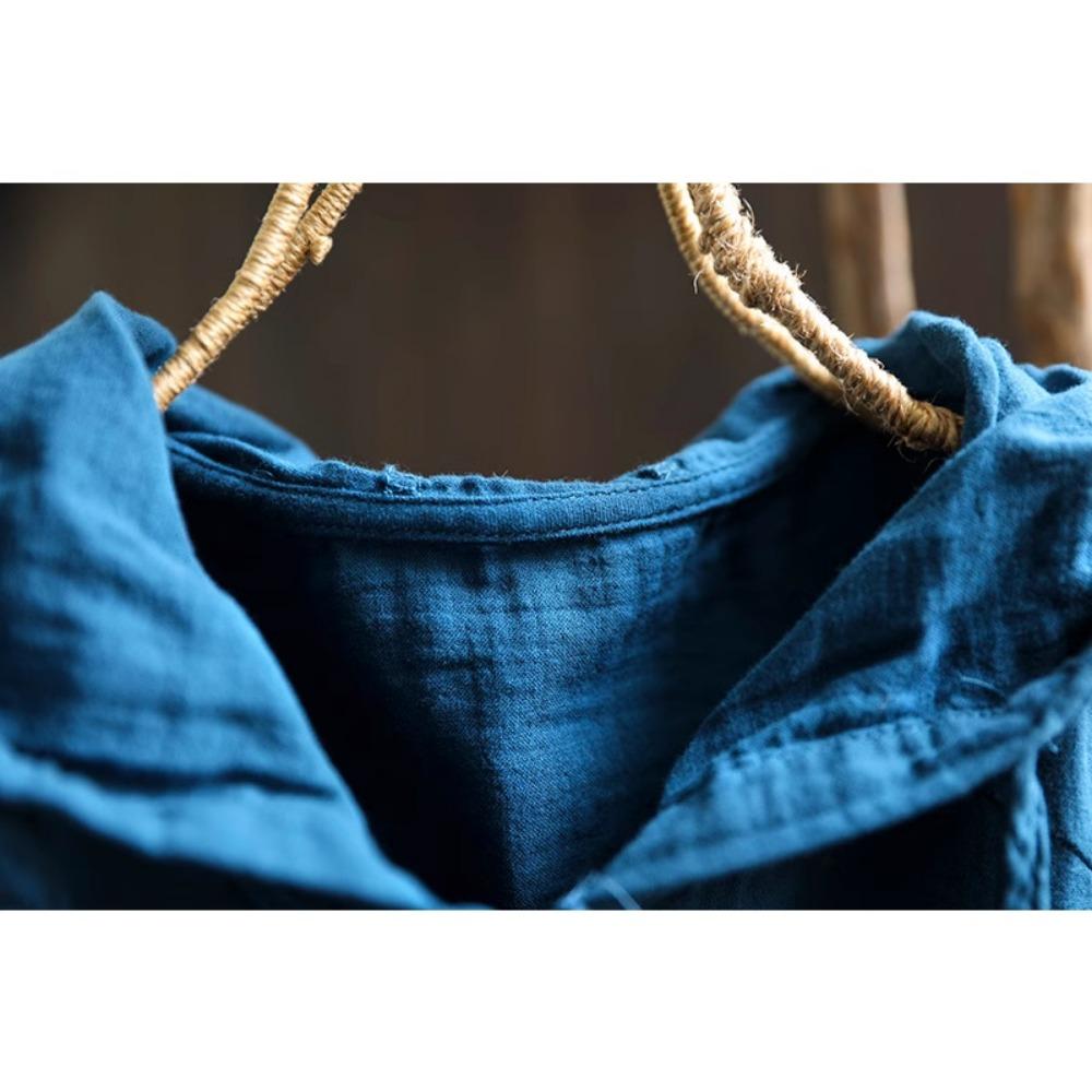 Dimanaf 2025 Весенняя рубашка большого размера Футболка женская льняная с длинным рукавом Карманы Модные топы Футболки Свободные футболки Новые