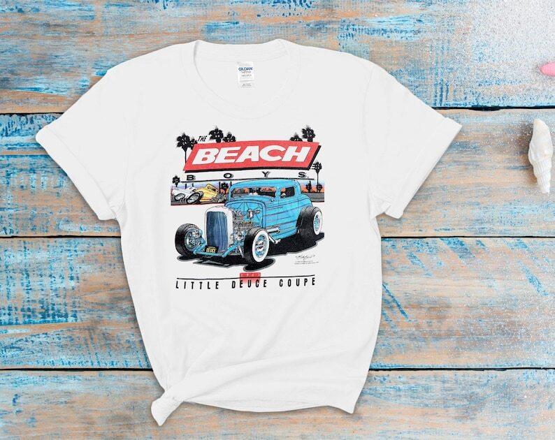 1994 Футболка The Beach Boys Little Deuce Coup Репринт, Футболка The Beach Boy Унисекс