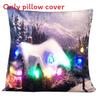Led Vintage Cotton Linen Pillow Case With Color Changing Lights For Sofa And Couch Decor
