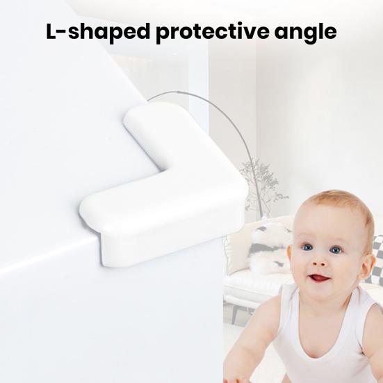 4Pcs Furniture Corner Protector Anti-collision Baby Proof Soft PVC Self-adhesive Table Sharp Edges Corner Guard Protective Cover Kit