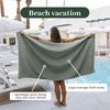 Magnetic Bath Towel Portable Absorbent Beach Towel Swimming Wrap Towel with Magnet for Bath Yoga Camping Swimming Pool