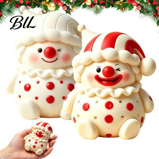 Anxiety Relief Ball Toy 1/2Pcs Cartoon Clown Stress Toy, Slow Rebound Squeeze Toys Reduction Fidget for Desktop Decoration Pinchable