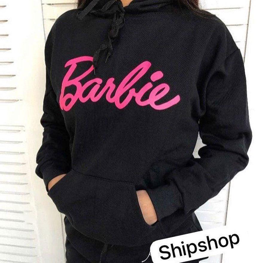 Универсальная толстовка с капюшоном с принтом Барби - Популярный европейский и американский стиль