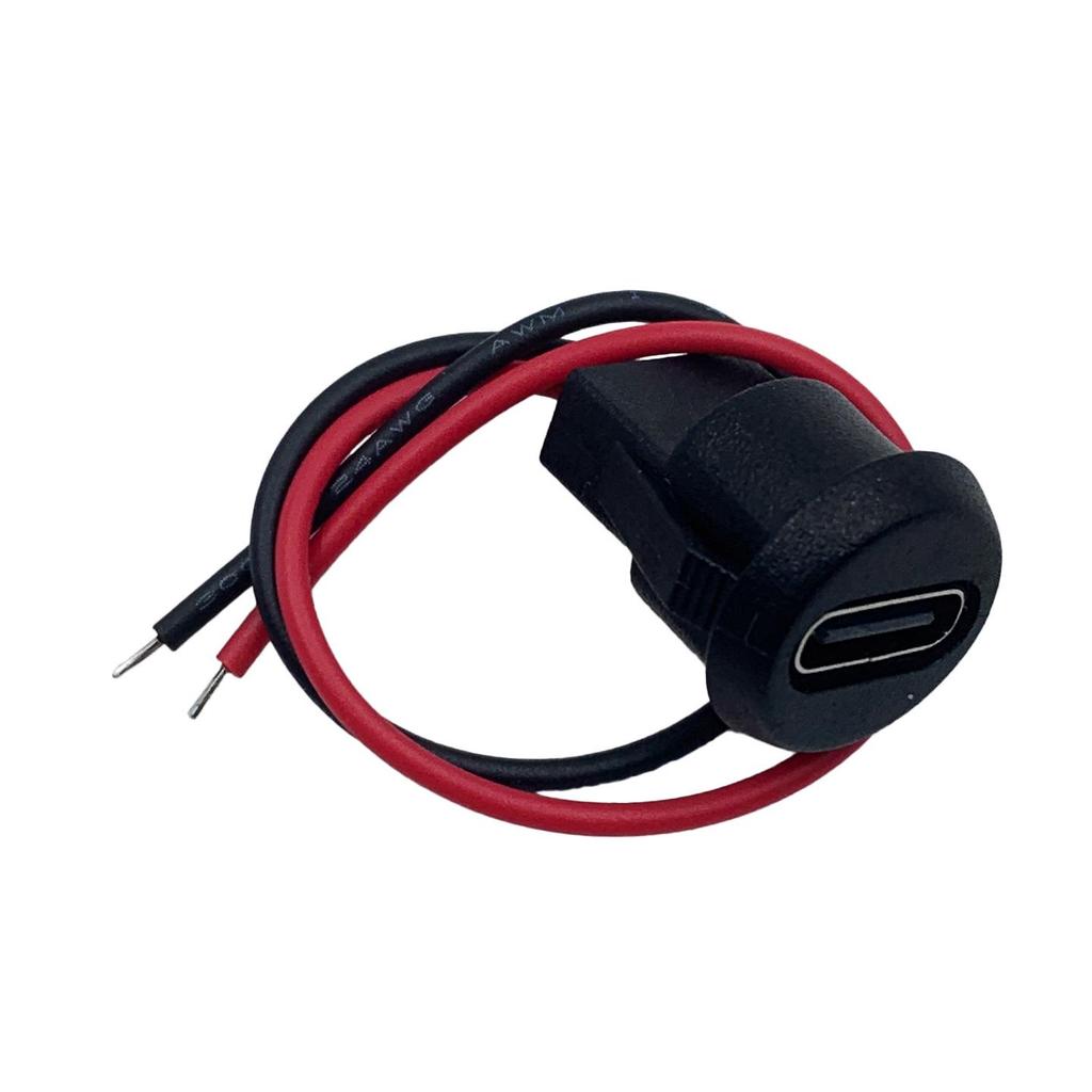 Водонепроницаемый USB Type-C разъем (мама), с прямой сваркой давлением, инкапсулированный 2P