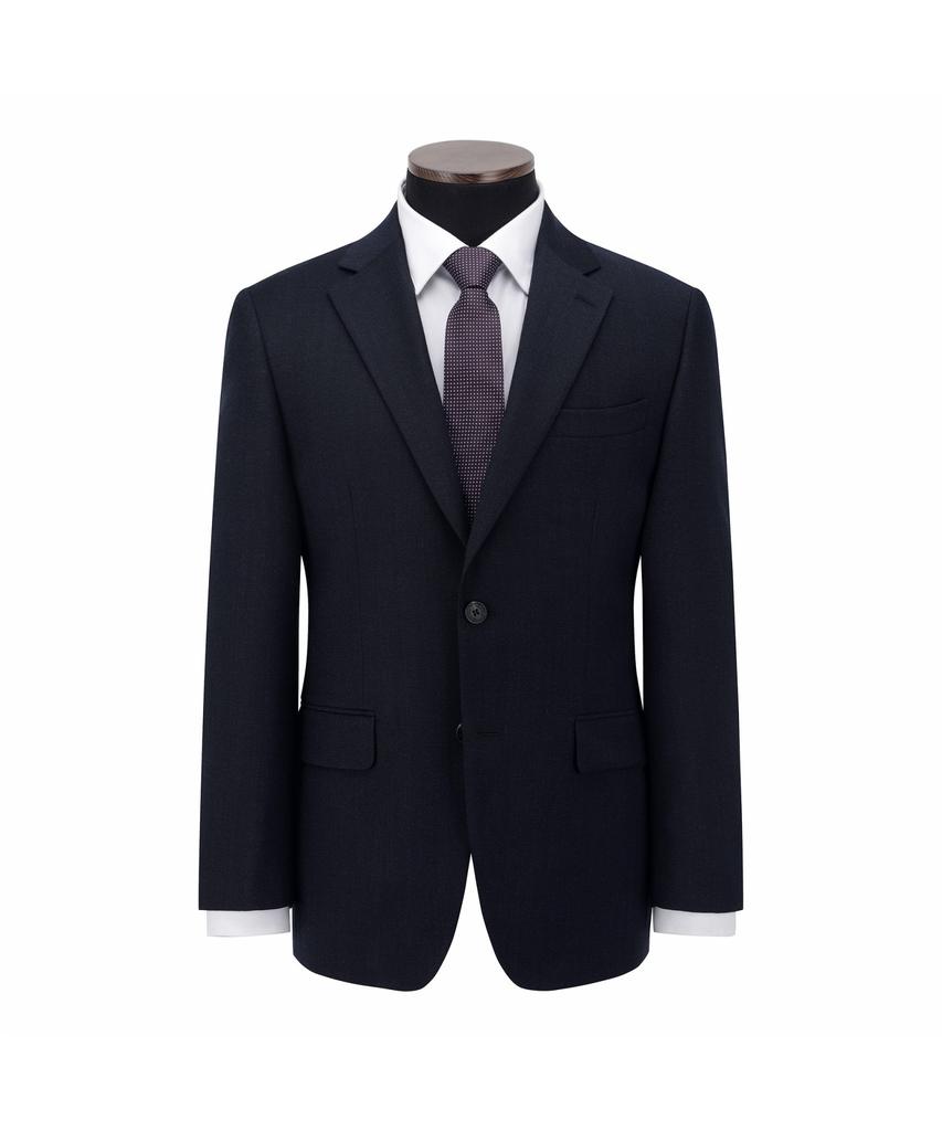 BRENTWOOD Wool Blended Micro Classic Suit Jacket - Navy Brfbw26742Nyx