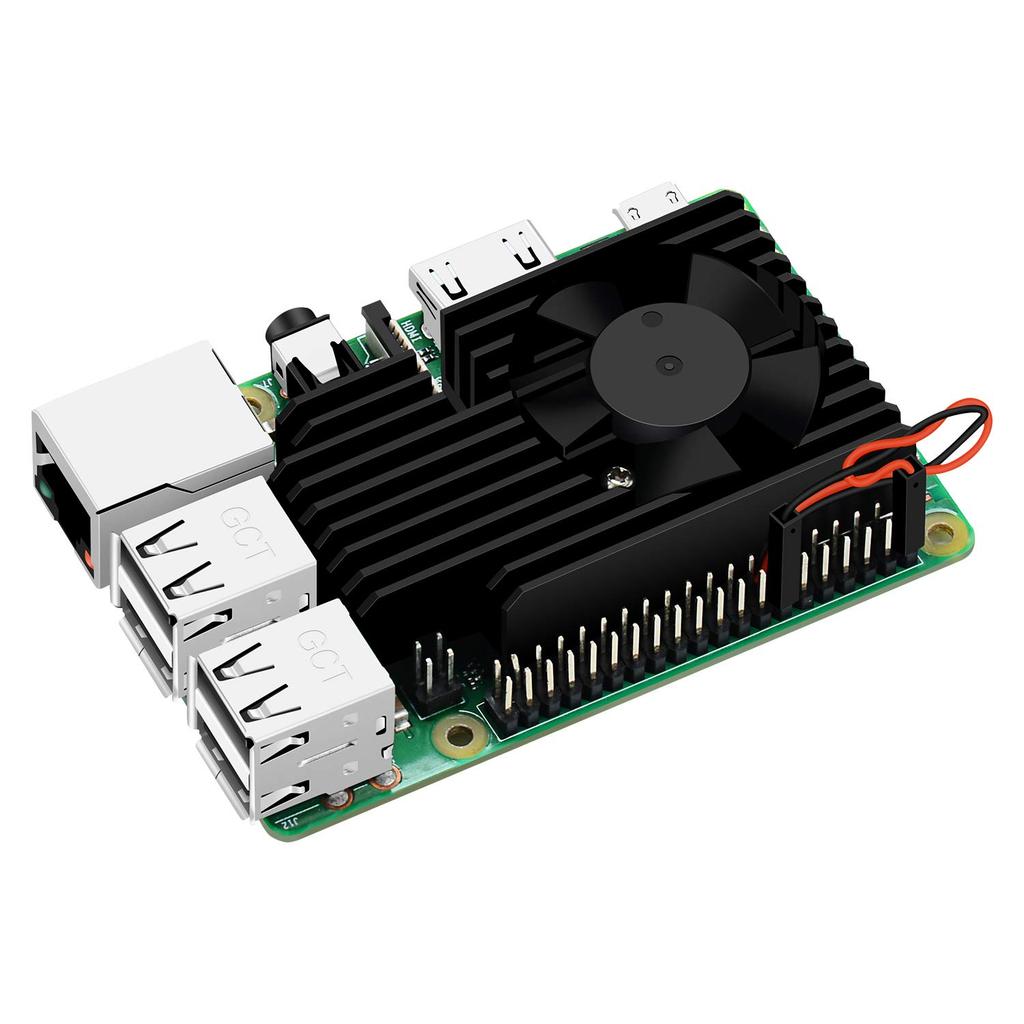GeeekPi Вентилятор Радиатор Raspberry Pi 4, Алюминиевый Радиатор Охлаждения Raspberry Pi 4B/3B/3B+ (Б Плюс)