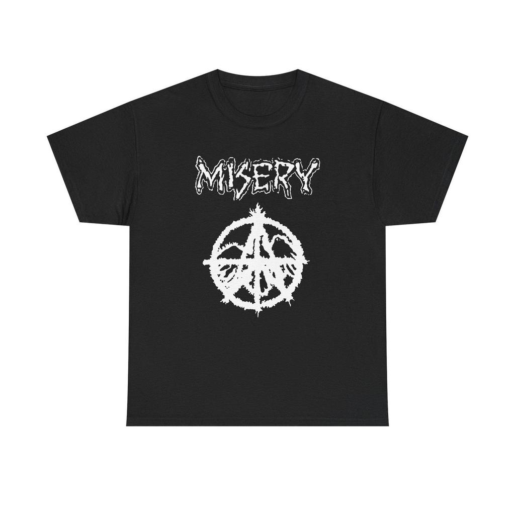 Misery Shirt Crust Punk Band Tee D Beat Hardcore Vintage Graphic T shirt Underground Punk Unisex T-Shirt Mens Kids