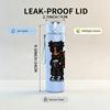 1PC Black Boy Street Hip Hop Character Print 750ml Color Plastic Sports Water Bottle Leakproof Flip Straw Lid Suitable for Sports Office Home Use
