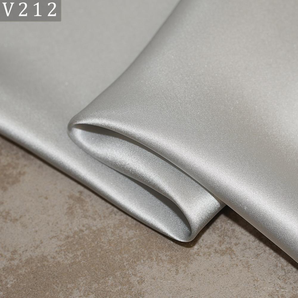 HYSK Natural Genuine Pure 100% Silk Crepe Satin Fabric Silk China Duchess Plain Brown by Meter for Dress Bedding Wedding