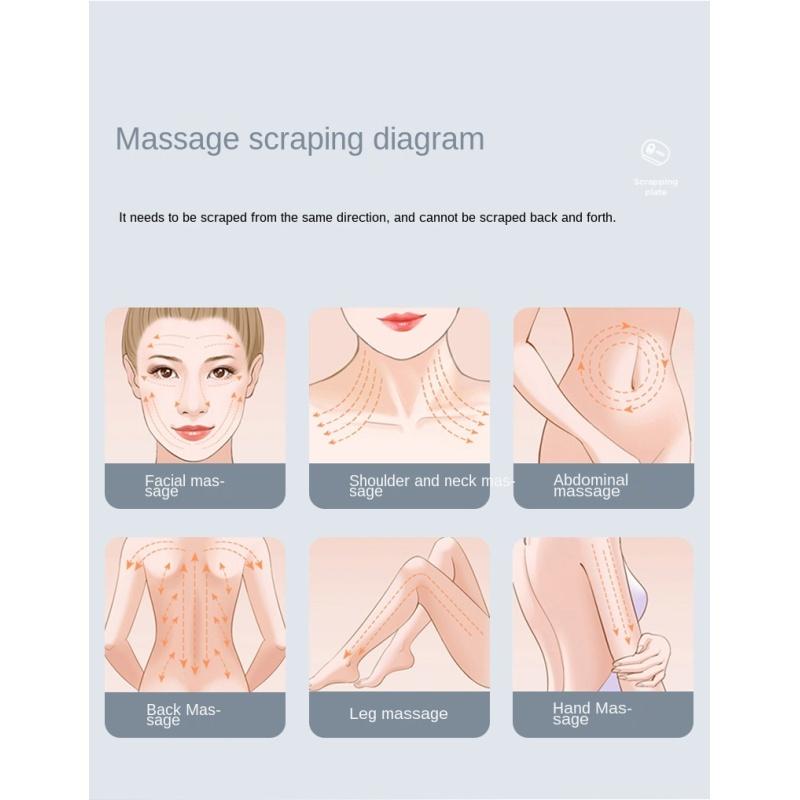  Smart Facial Massager Electric Stone Gua Sha Board Vibrating Heating Therapy Scraping Plates Face Lifting Slimming