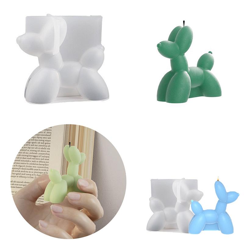 1PC 3D Dog Silicone Mold DIY Puppy Pendant Desktop Decorative Silicone Mold Home Decoration