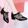 Pointed Toe Mesh Shoes Breathable Leather Shoes Summer New Sandals Leather Women 'S Shoes