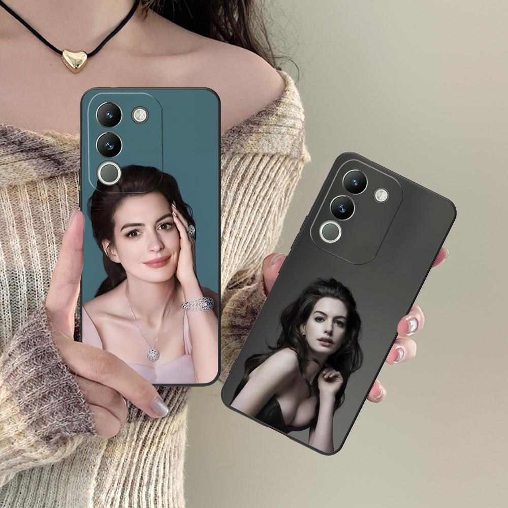 Anne Hathaway Mobile Phone Case for VIVO V60 V50 V40 V30 V29 V27 V25 V23 Pro Lite 5G Colorful Printing Cover Luxury Cover