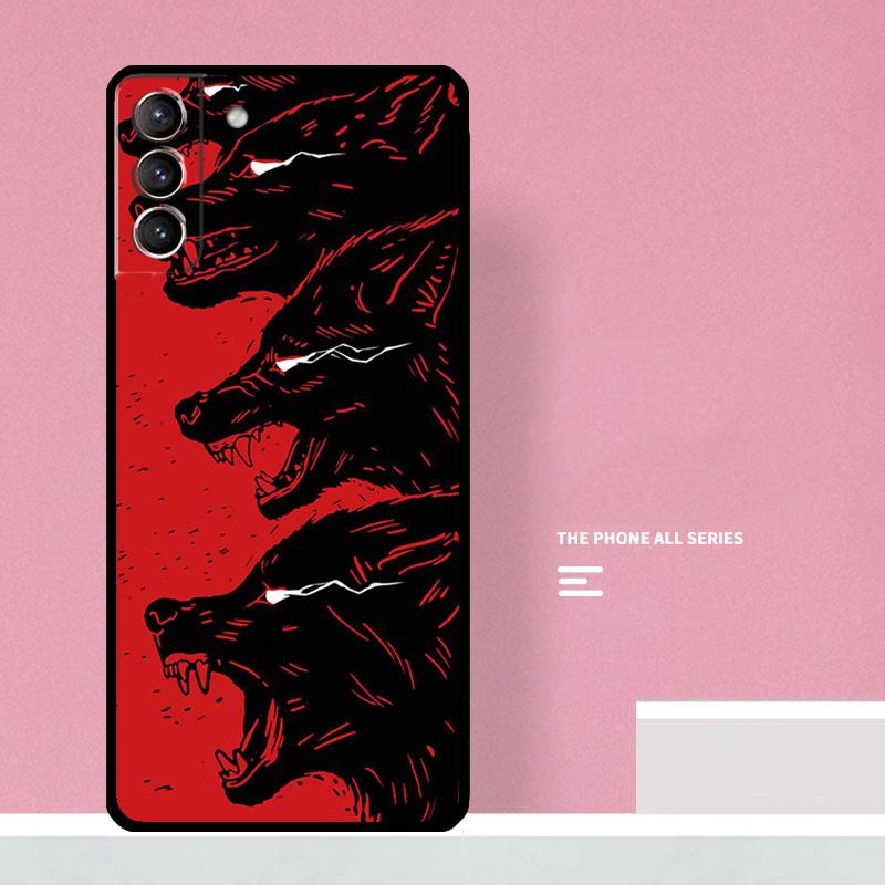Волк Арт Черный Чехол Для Телефона Для Samsung Galaxy S25 S26 Ultra S20 S21 S22 S23 S24 Plus S10 S25 FE Чехол Coque