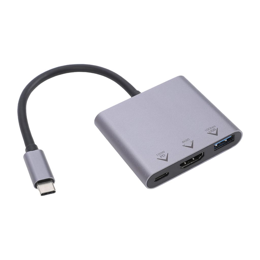 USB-C концентратор 3 в 1 Мультипортовый адаптер 4K HD Мультимедийный интерфейс Порт PD100W Порт USB3.2 Порт OTG Тип C Док-станция для
