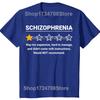 Schizophrenia One Star Rating Funny Awareness T-shirts Men Women's Fashion Casual Tshirt 100% Cotton Loose Oversized T Shirt
