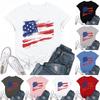 Adults Casual Daily Round Neck Independence Day Printed Short Sleeved T-shirt Letter Top