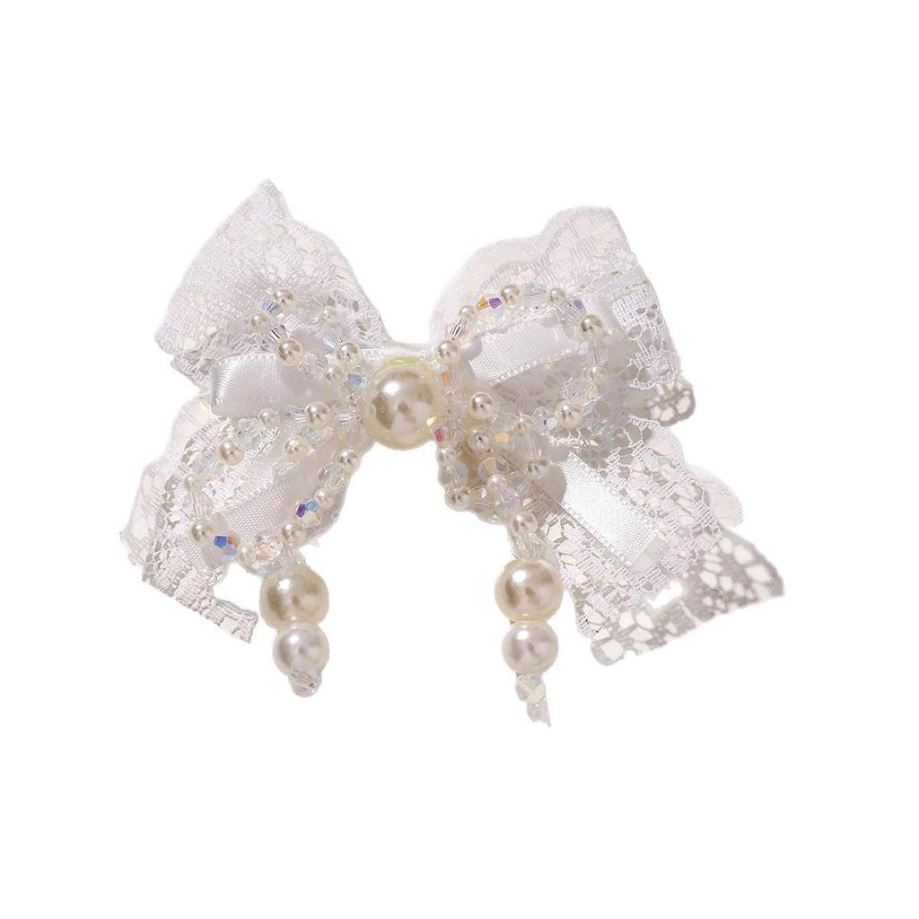 Лолита Кружево Бант Жемчуг Набор Аксессуаров для Волос и Одежды