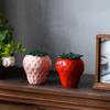 Ceramic Strawberry Tea Canister Chinese Creative Black Tea Storage Jar Sealing Jar Handmade Moisture-proof Storage Jar