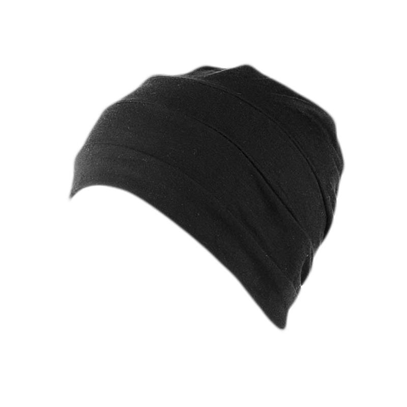 1Pc Muslim Stretch Hair Loss Head Scarf Wrap Cap Polyester Cancer Chemo Women Plain Turban Hat