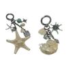 Натуральная Ракушка Пляжный Брелок с Морскими Мотивами Дизайн Морской Звезды Рыбы Яркие Цвета Сплав Материалы для Декора