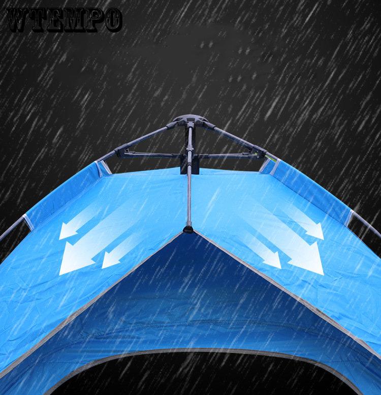 3-4 People Automatic Fast Open Fake Double Tent Camping Sun Protection Tent