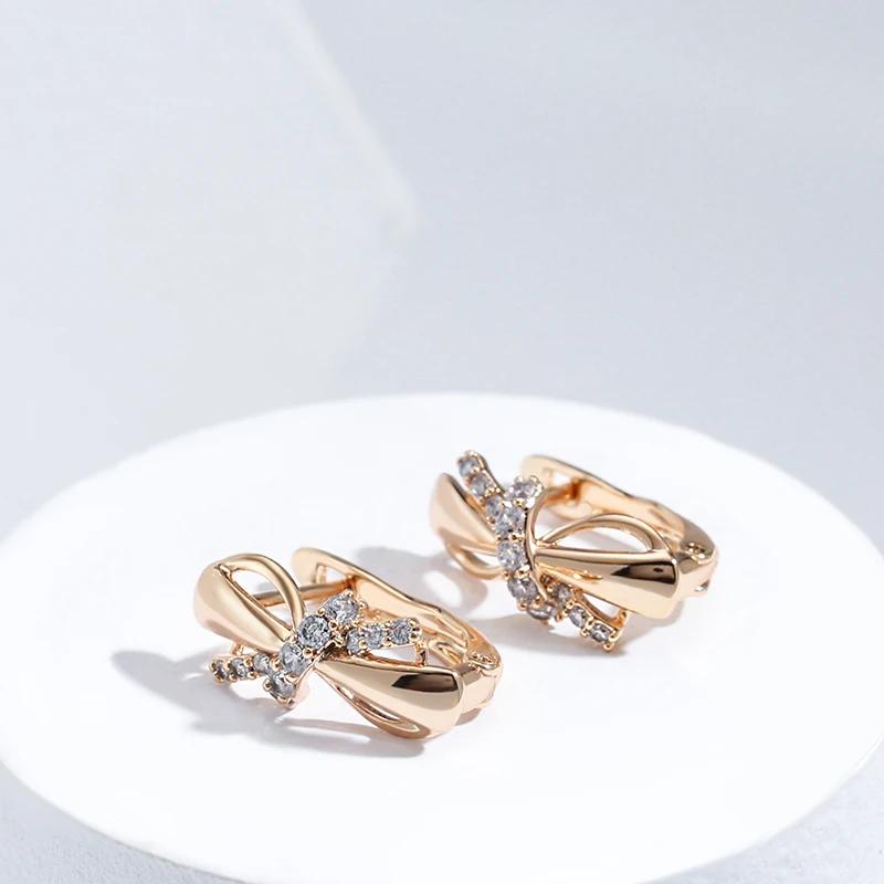 1 пара золотистых сережек-капель с узелками для женщин и девочек, элегантные циркониевые серьги-пряжки, украшения для дня рождения, аксессуары