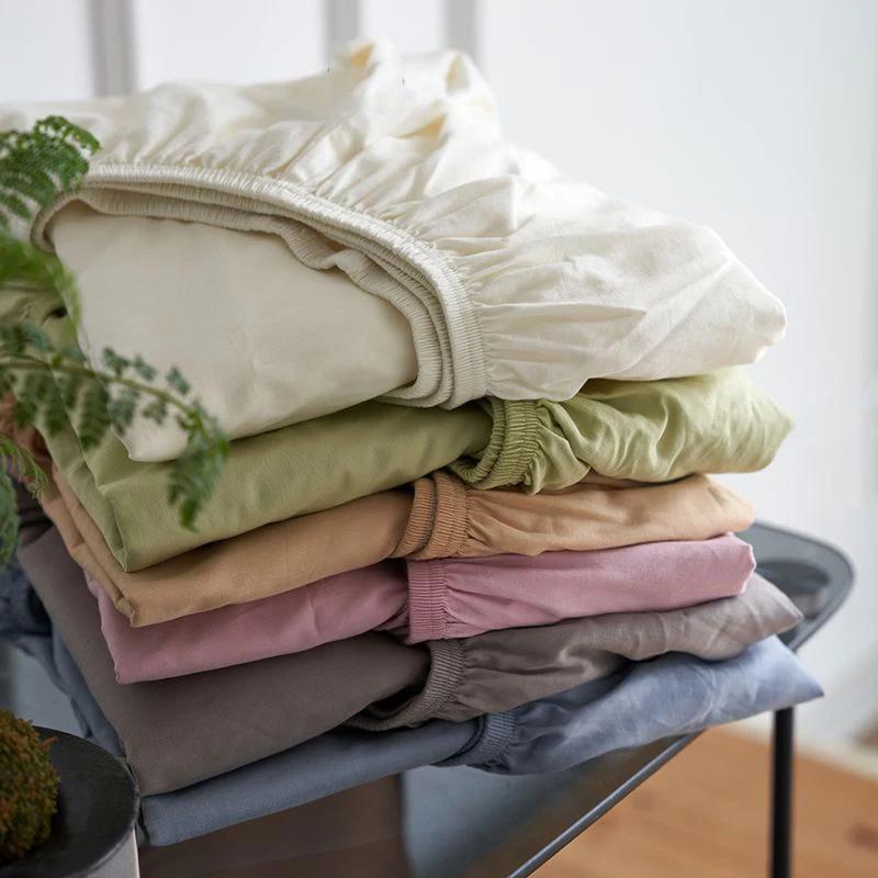 Водонепроницаемый защитный чехол для матраса, простыня на резинке из хлопка с резинками, нескользящее покрывало, парное постельное белье