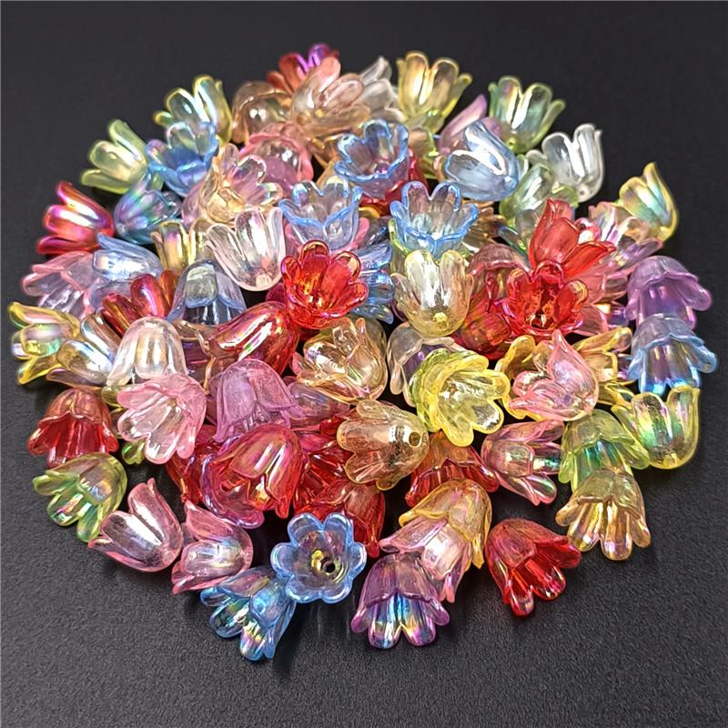 Ювелирные аксессуары «сделай сам», 20 шт., изготовление браслета «Ландыш», акриловые свободные бусины, ожерелье, держатели цветов, AB/твердые