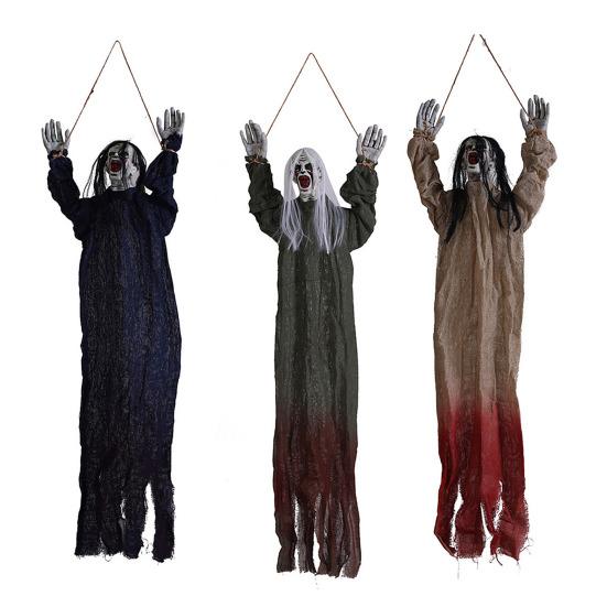 Хэллоуин Подвесное Украшение Призрак Жуткий Летающий Череп Призрак для Реквизита Дома с Привидениями В помещении На улице Веранда Двор Дерево Декор