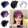 Французский стиль Пряжа Полушляпа Повязка на голову Сетчатая шляпа Форма Повязка для волос Винтажная Сетчатая Обруч для волос Девочка