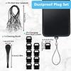 10 штук пылезащитных заглушек USB C с удобным ярлыком-шнурком и чистящей щеткой, подходят для мобильных телефонов, компьютеров, наушников и т. д.