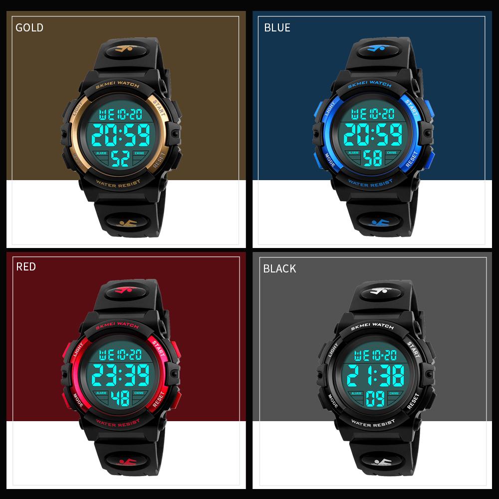 SKMEI Детские часы, наручные часы, модные многофункциональные водонепроницаемые светящиеся часы для занятий спортом на открытом воздухе