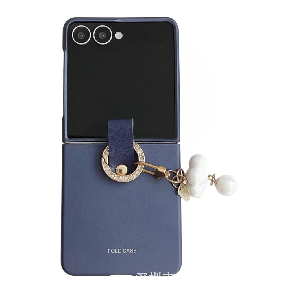 Samsung Z Flip7 Frosted Skin-Feel Case with Hand Strap - Drop-Proof Protective Cover for Flip6