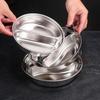 Stackable Divided Food Steamer Tray Round Steaming Plate Stainless Steel Steaming Basket  Vegetable