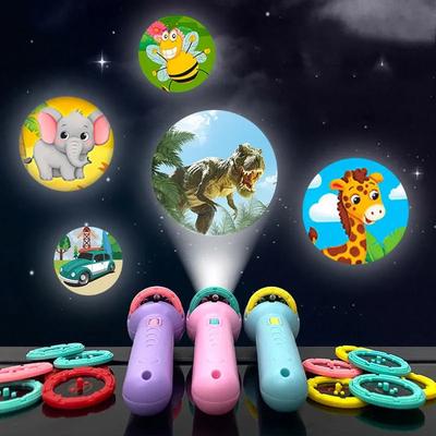 Детская Новинка Маленькая Игрушка Светящийся Проекционный Фонарик Детская Раннее Развитие Мультяшный Веселый Рисунок Калейдоскоп Праздничный Подарок
