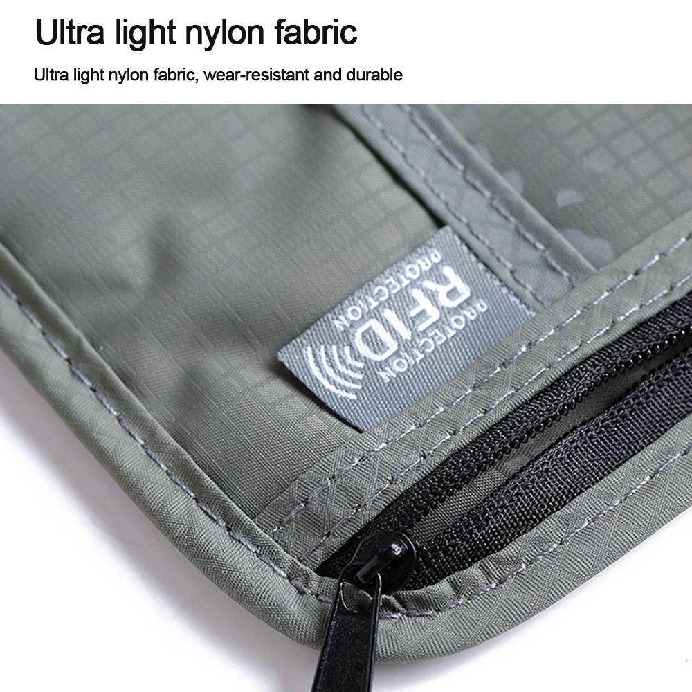 Nylon Document Pouch Multi-Functional Passport Bag Portable Packet Travel
