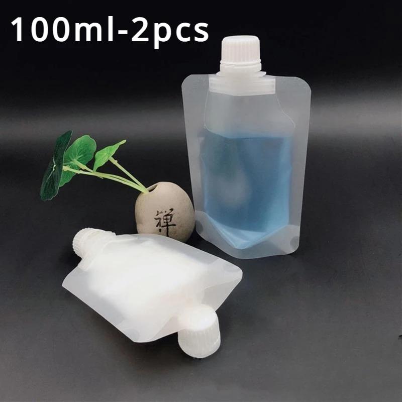 2pcs Lotion Dispenser Bag Travel Reusable Leakproof Refillable Bags Shampoo Liquid Cosmetic Packaging Storage Container