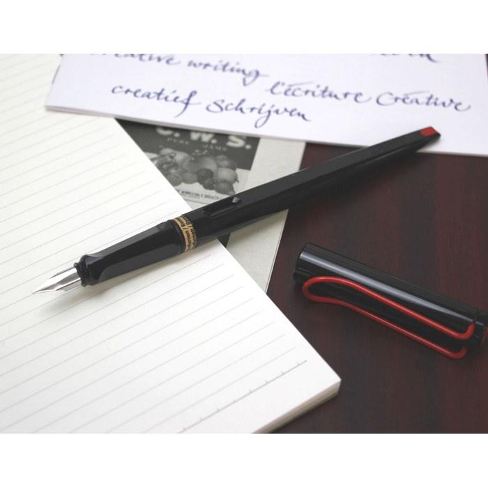 LAMY Calligraphy Fountain Pen 1.9mm Joy L15C Black Red Clip