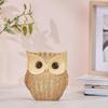 Modern Classy Happy Owl Resin Art Figurine | Beautiful Home Decor (Brown)